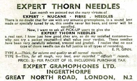 Expert Gramophone Needles